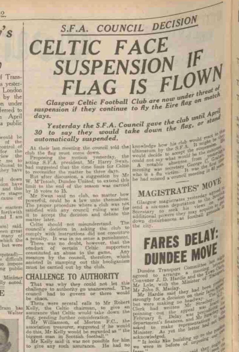 After refusing tifo access for Sunday, Hampden have advised that they will now enforce strict conditions on entry of flags. This will include 1 flag per person as well as size and material restrictions.

We call on all fans to ignore these restrictions and proudly fly our flag.
