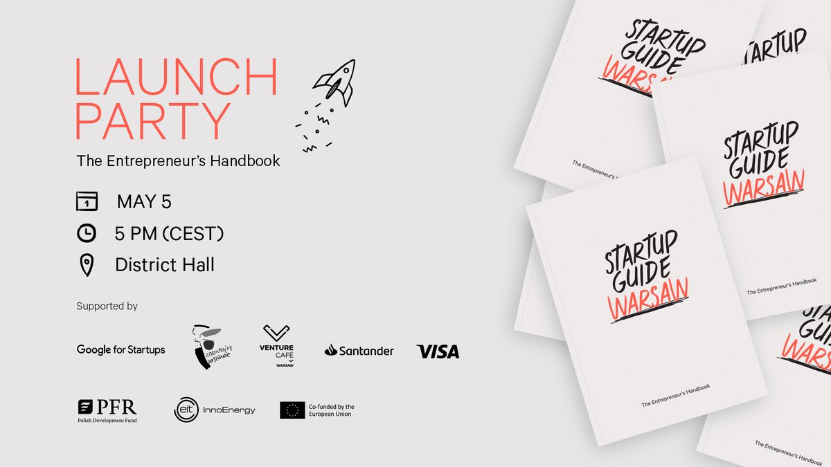 Startup Guide (@startupguidehq) on Twitter photo Startup Guide Warsaw is out on May 5! 🇵🇱 🚀
Interested to learn more about Warsaw's startup ecosystem and meeting everyone involved in this project? Register here for the launch event: bit.ly/37E5qx1
The book was made in collaboration with
<a href="/VentureCafeWAW/">Venture Café Warsaw</a> Startup Guide Warsaw is out on May 5! 🇵🇱 🚀
Interested to learn more about Warsaw's startup ecosystem and meeting everyone involved in this project? Register here for the launch event: bit.ly/37E5qx1
The book was made in collaboration with
<a href="/VentureCafeWAW/">Venture Café Warsaw</a>