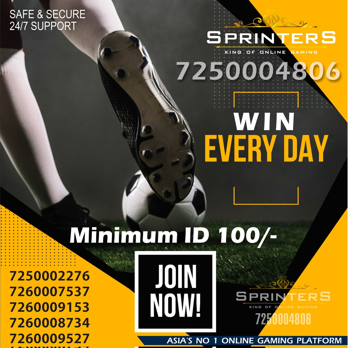 Sprintersonline's tweet photo. Safe and secure.
24x7 support.
Win everyday with us.
https://t.co/iBKuvLDJsV https://t.co/cRH1DquZJt