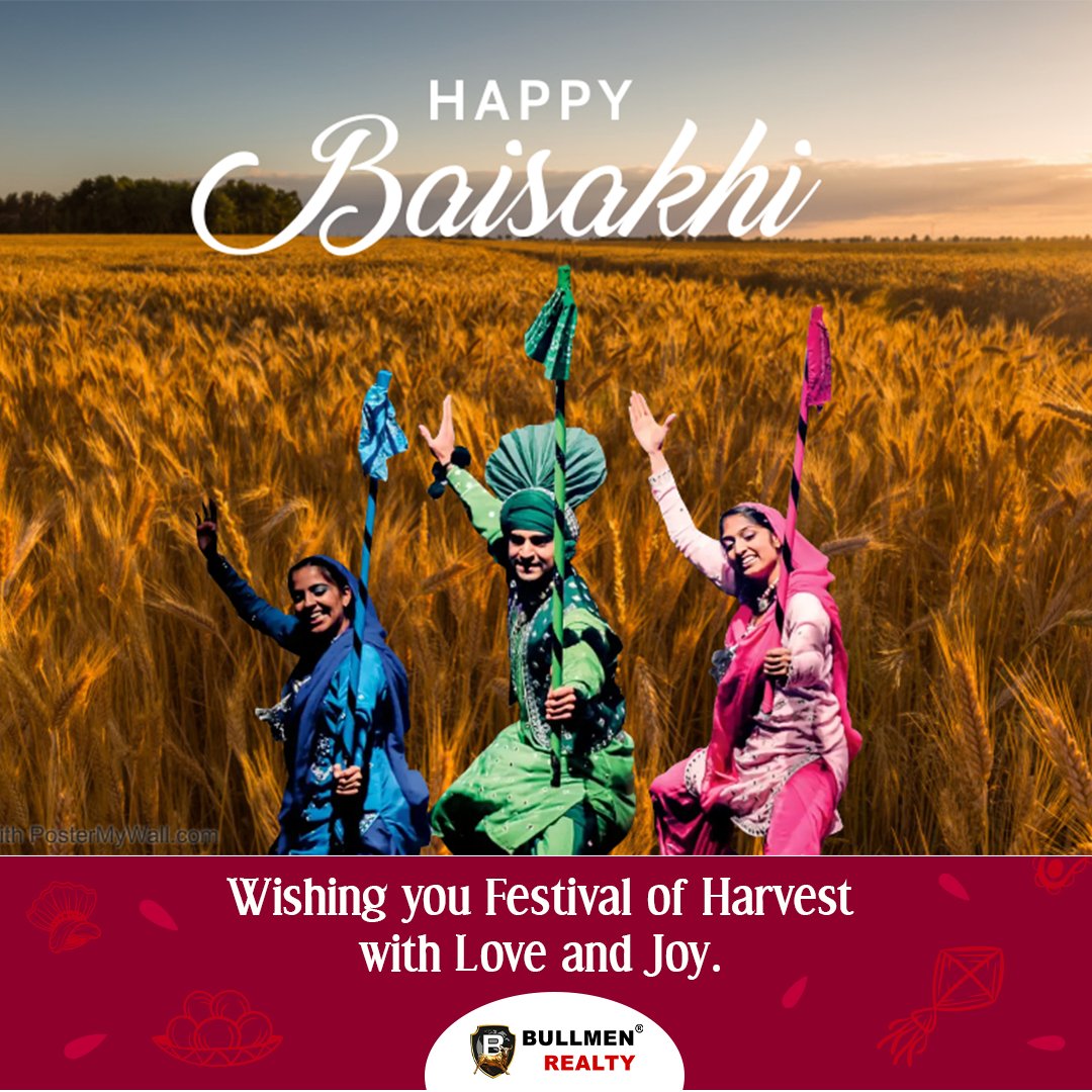 BullmenRealtyIN's tweet photo. May God bless you with growth, health and peace on this beautiful occasion.
✨Bullmen Realty Wishes You Happy Vaisakhi!✨
#baisakhi #india #festival #home #bullmen #propertyconsultants #realestate #bullmenrealty #happyvaisakhi https://t.co/oP1UyxDKWL