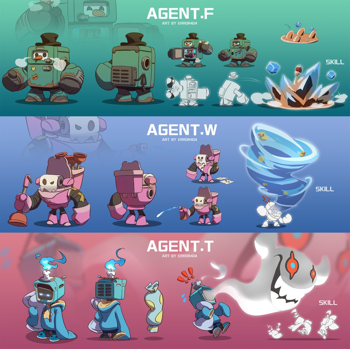 ErrorKOK's tweet image. #PortfolioDay  Hi! I&apos;m a freelance characterdesigner. Please support my art!