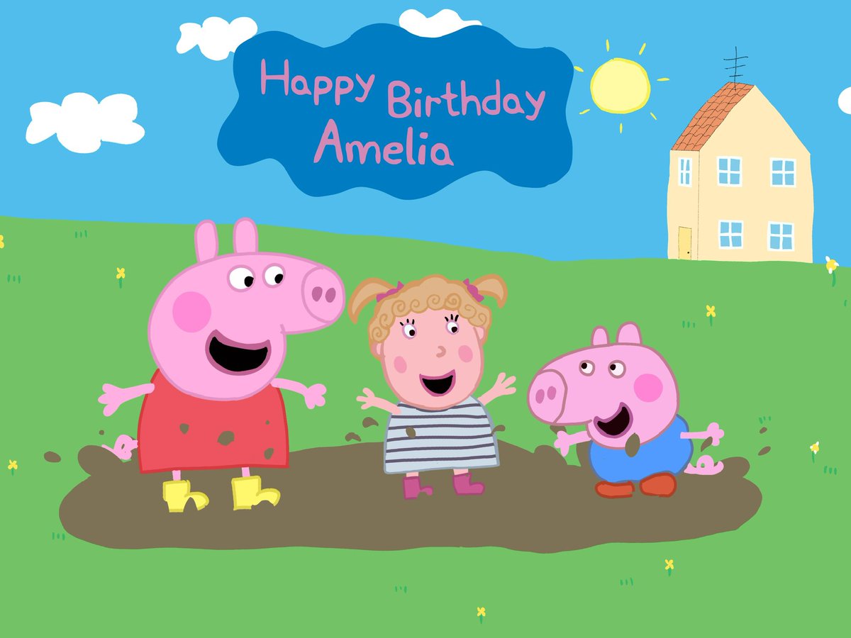 Now making kids telly toons like this #PeppaPig artwork here. Plans to do a Bluey and a Fortnite one as well. 

#artistsontwitter #cartoons #customartwork