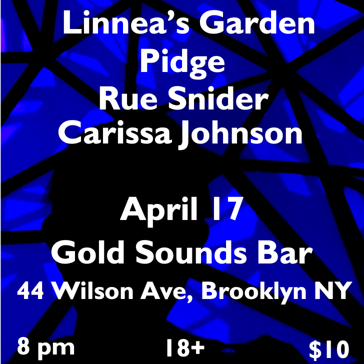 This Sunday at <a href="/goldsoundsbar/">Gold Sounds Brooklyn</a>! 

Advance tix: eventbrite.com/e/pidge-linnea…