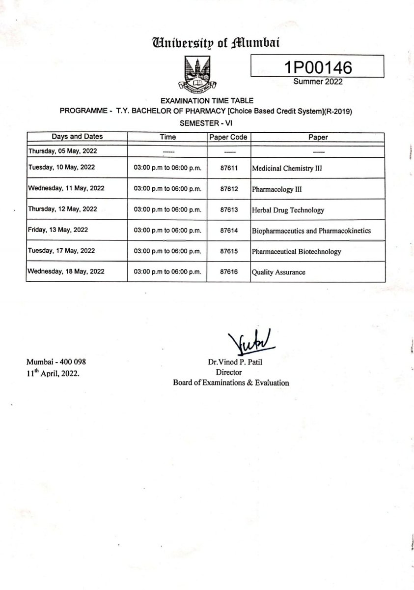 rida_boblai's tweet photo. Offline Semester after two years and this is the Timetable for a professional course.. We request @Uni_Mumbai to please give us atleast one or two day's gap between exams

#mu_reschedule_pharmacy_exams

@Uni_Mumbai @samant_uday @AuThackeray @CMOMaharashtra https://t.co/gkwOOhuDj1