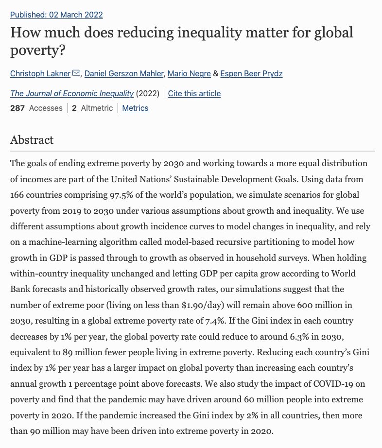 JustinSandefur's tweet image. World Bank 2002: Growth is good for the poor
link.springer.com/article/10.102…

World Bank 2022: Reducing inequality is even better
link.springer.com/article/10.100…