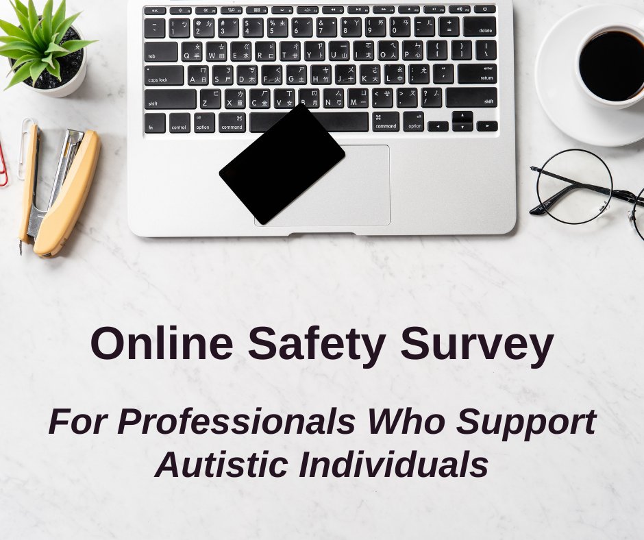 ASERT_PAautism's tweet photo. We want to learn more about the training & resource needs of professionals who support autistic individuals in safely navigating virtual platforms 💻
👉 https://t.co/GxDSiH5T5z
#OnlineSafety #ASD #Autism #DSP #SupportProfessional #DirectSupportProfessional #InternetSafety https://t.co/uZTDvU4DJM