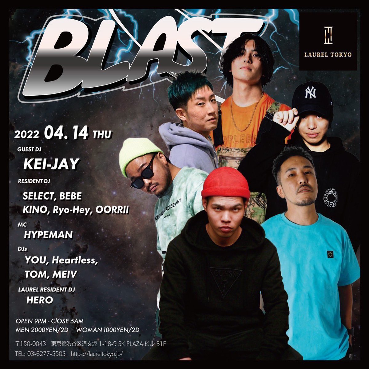 TONIGHT <a href="/laurel_tokyo/">LAUREL TOKYO</a> 
wz <a href="/DJBEBE/">DJBEBE</a> <a href="/DJHER0_/">DJ_HERO</a>