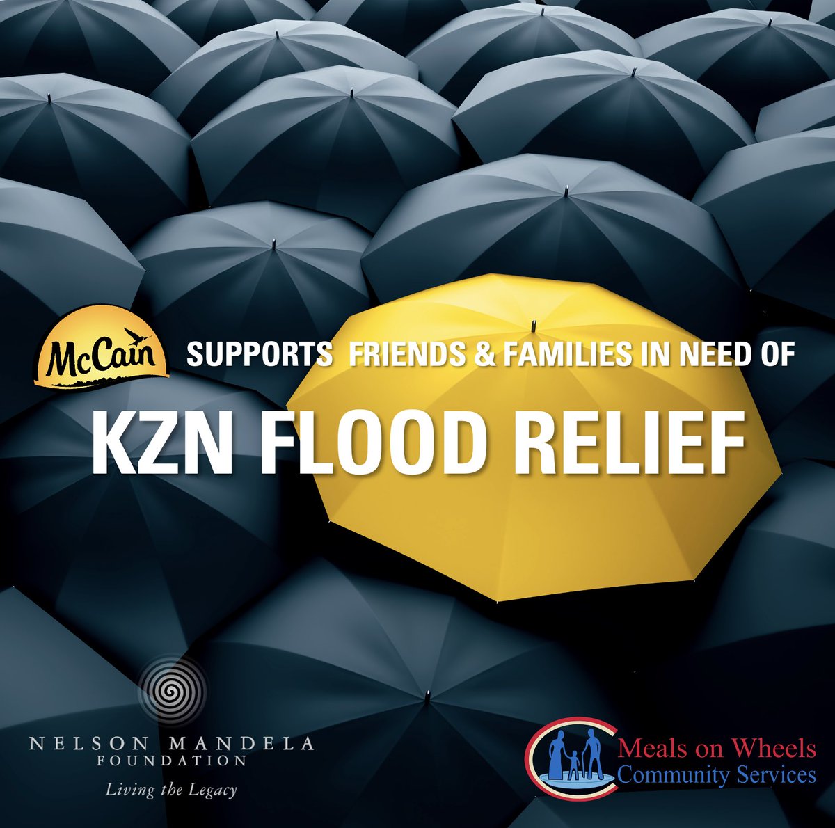 McCainSA's tweet image. At McCain, we know nothing matters more than family, &amp;amp; right now there are families across KZN that need our help. We’re partnering with the @NelsonMandela Foundation and @mowcs_sa to provide much needed support to those affected &amp;amp; we invite you to join the relief efforts too.