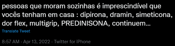Farmacêuticos: estudam medicamentos por 5 anos e passam a vida tentando evitar que as pessoas tomem as coisas erradas/por conta própria

O twitter [NUNCA tomem corticoides sem indicação médica. Nunca. Apenas nunca]: