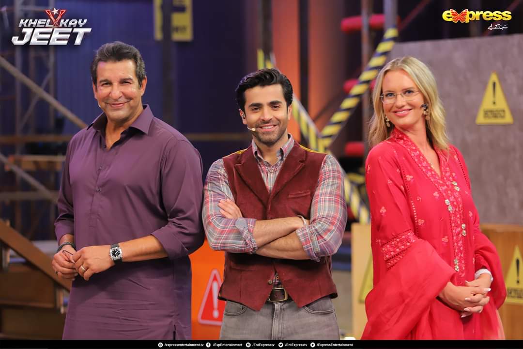 It was amazing to have <a href="/wasimakramlive/">Wasim Akram</a> and <a href="/iamShaniera/">Shaniera Akram</a> as celebrity guests in #KhelKayJeet. Thank you both for coming on the show and making it special! 

#ExpressTV #SheheryarMunawar #Ramadan2022 #wasimakram