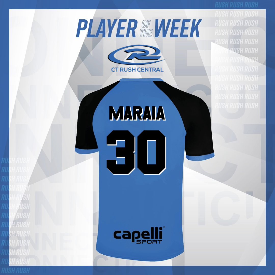 CTRush_Central's tweet photo. Congratulations to Matt Maraia, our Player of the Week! ⚽️🔥💙🖤

@NortheastRush @RushSoccer #ruid #Primo https://t.co/xpU1mPyCmZ