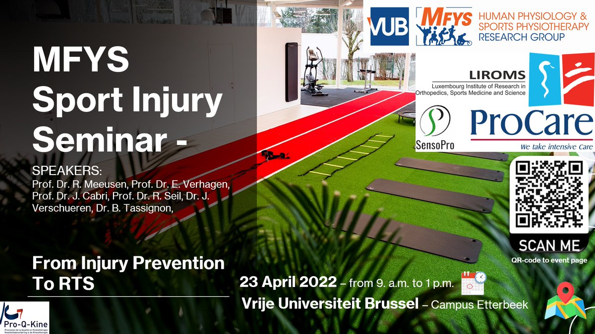 Maricot_Alex's tweet photo. Check out our awesome sponsors: @ProCare and #SensoPro Benelux! 🤩
Come and meet them at the MFYS Sport Injury Seminar, Saturday 23rd of April.
Below you can also find the program for next Saturday's event!
Still a few spots available. Register here👇: https://t.co/7vR7Z8EEly https://t.co/Ndvir7FLhE