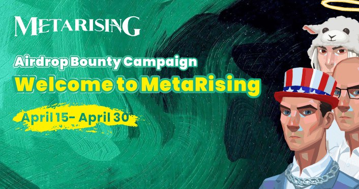 🔥$5,000 Seed #NFT #Airdrop for supporters!

🗓Duration: April 15th - April 30th 
🎁Prize: 1000 Seed NFTs 

To Enter
✅FL <a href="/playmetarising/">MetaRising</a>, like, RT, tag 3 friends
✅Join TG: t.me/metarising
✅Join DC: discord.gg/B45adrdTvQ
✅Complete gleam tasks: gleam.io/EEEp3/5000-see…