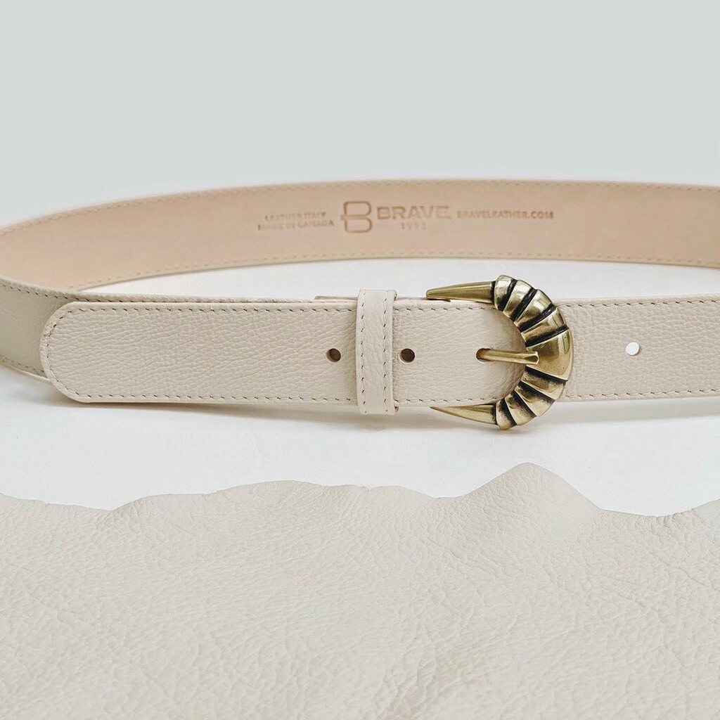 New✨ Meet our charming Charmain belt now in marble nappa leather. 

#BRAVELeather #accessories #madeincanada