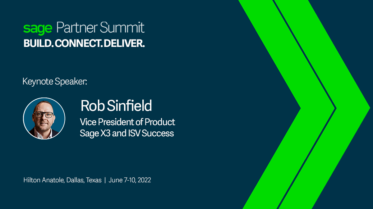 🚨#SagePartnerSummit speaker announcement!

Join us to #BuildConnectDeliver with <a href="/rsinfield/">Robert Sinfield</a>, VP Product #SageX3 and #ISV Success. Don't miss his keynote... he's bringing 20+ years of #ERP experience in his suitcase🧳

Register today➡️1sa.ge/Inrz50IJIWm
