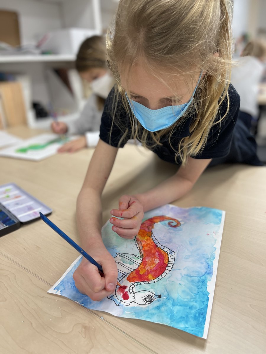 montcrest's tweet photo. Our Primary students demonstrate their knowledge in art class, applying different techniques to obtain amazing results. A technique they have recently learned includes the use of foam plates to create prints with coloured markers. #InnovativeCreators #YouveGotThis https://t.co/mAJNDQ8wIB