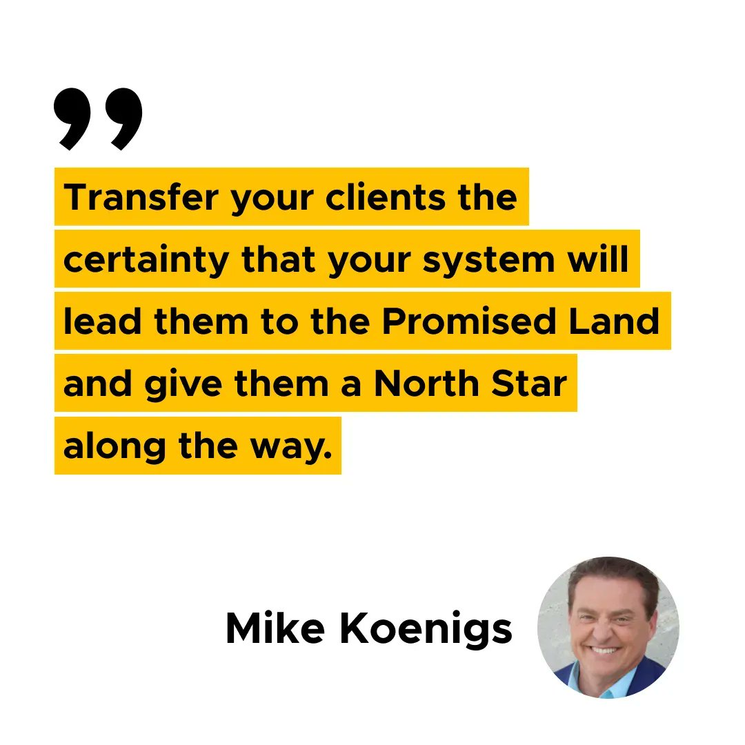 MikeKoenigsReal's tweet photo. “Your clients are paying for shortcuts.
Transfer your clients the certainty that your system will lead them to the Promised Land and give them a North Star along the way.”
🎙️Listen to the podcast: https://t.co/46yJZ6DuWY
#scaling #CoachingBusiness #CapabilityAmplifier https://t.co/8HXXVUfOKz