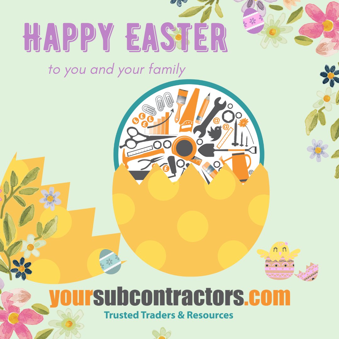 Wishing all of our followers a very happy Easter #bankholiday weekend ahead, from Pamela &amp; the YourSubcontractors.com team!