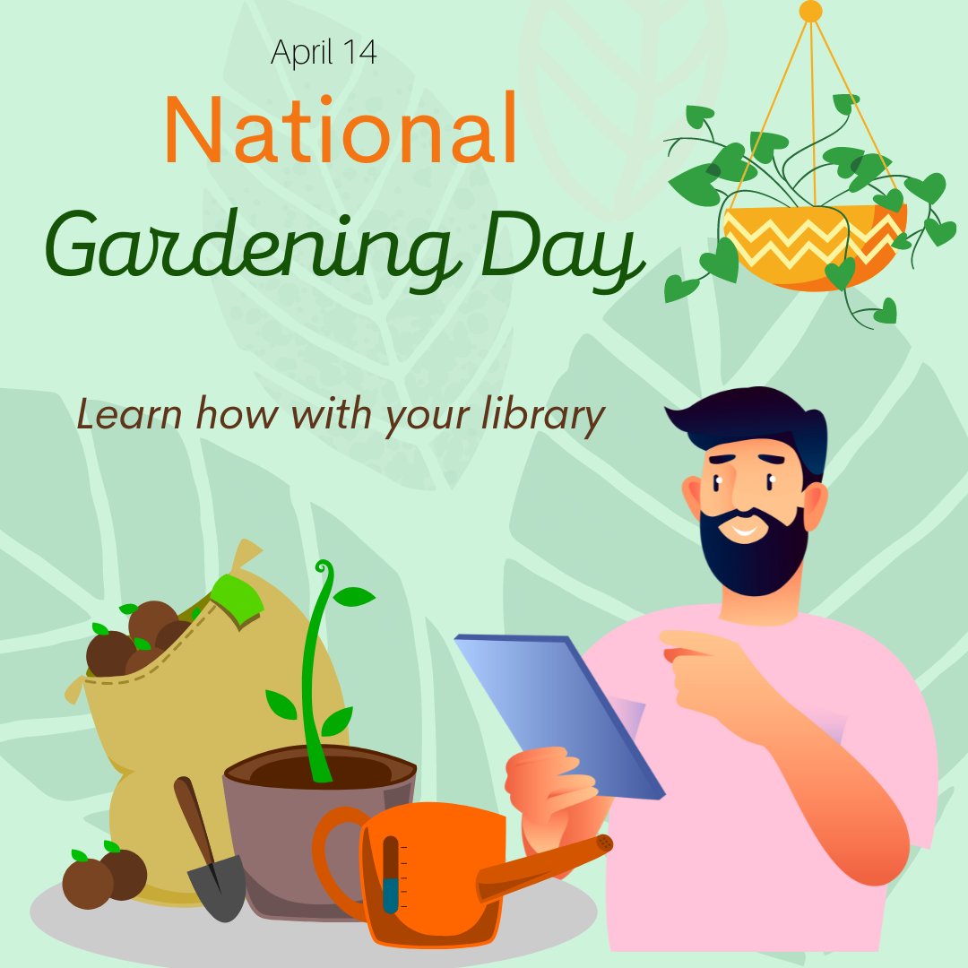 Spring gardening season is upon us! Celebrate National Gardening Day by planning what you’ll plant this year. Don’t have a green thumb? Borrow a book from your library to learn the basics.

#NationalGardeningDay #Gardening #Library #NassauLibraries