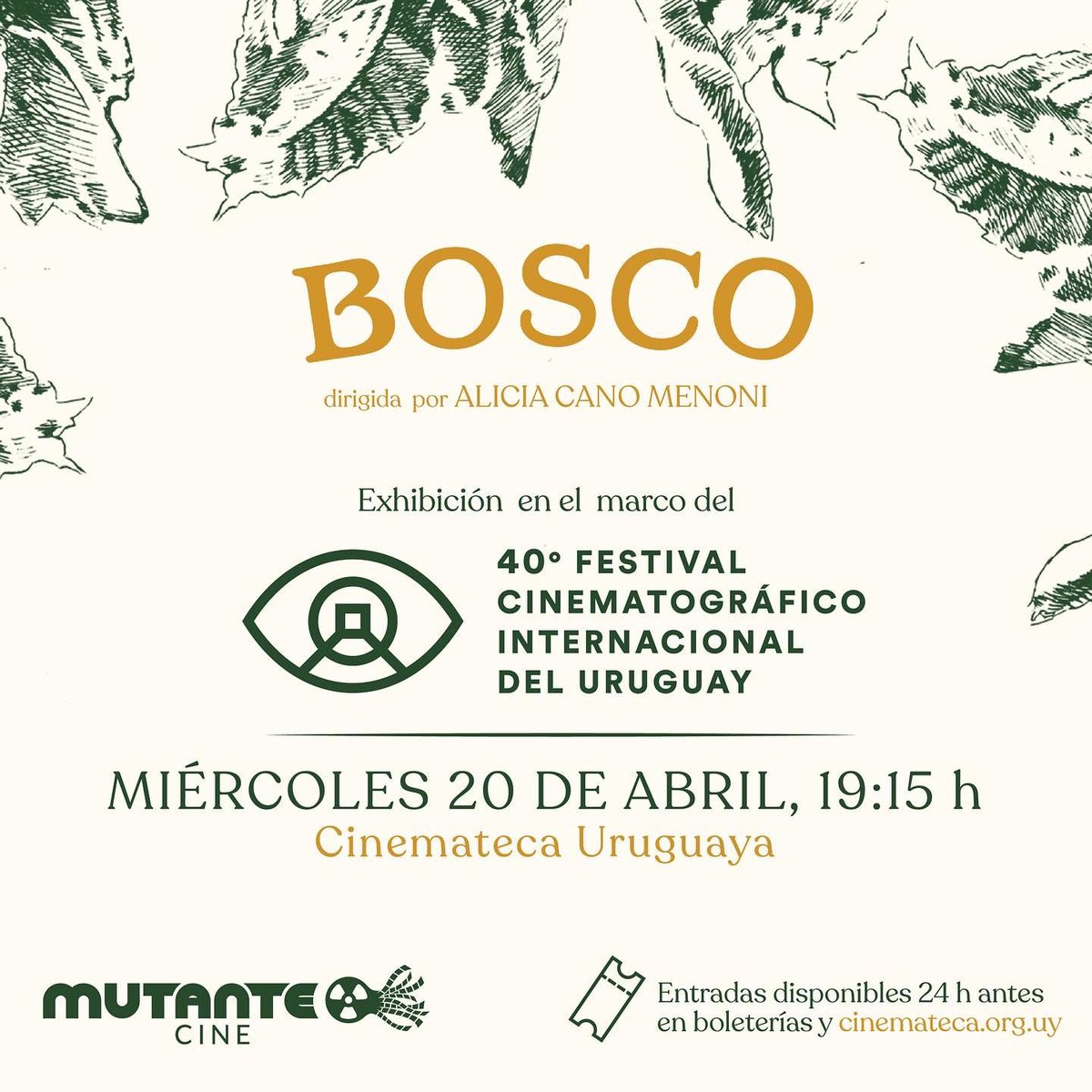 mariazanocchi's tweet photo. #Bosco es una película de @elpaisdealicia_ y @MutanteCine que está llena de amor y reflexiones acerca de la memoria, el origen, la familia, la vejez. Te llena el corazón. Deben verla. En el #40Fic de @CinematecaURU https://t.co/VJJSrqDag4