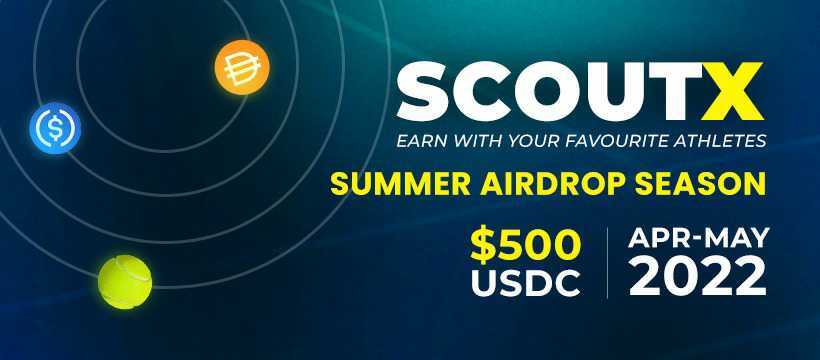 !Giveaway Alert!

500 USDC 💰 and more rewards up for grabs in the Summer #Airdrop Season! Join the <a href="/OfficialScoutX/">ScoutX</a> discord server to join the #Giveaway contest NOW!👇

discord.gg/p5a4Gnwhxh

P.S: Limited Spots left! Hurry up!⏳

#NFTs #DeFiProject #cryptocurrency #P2E