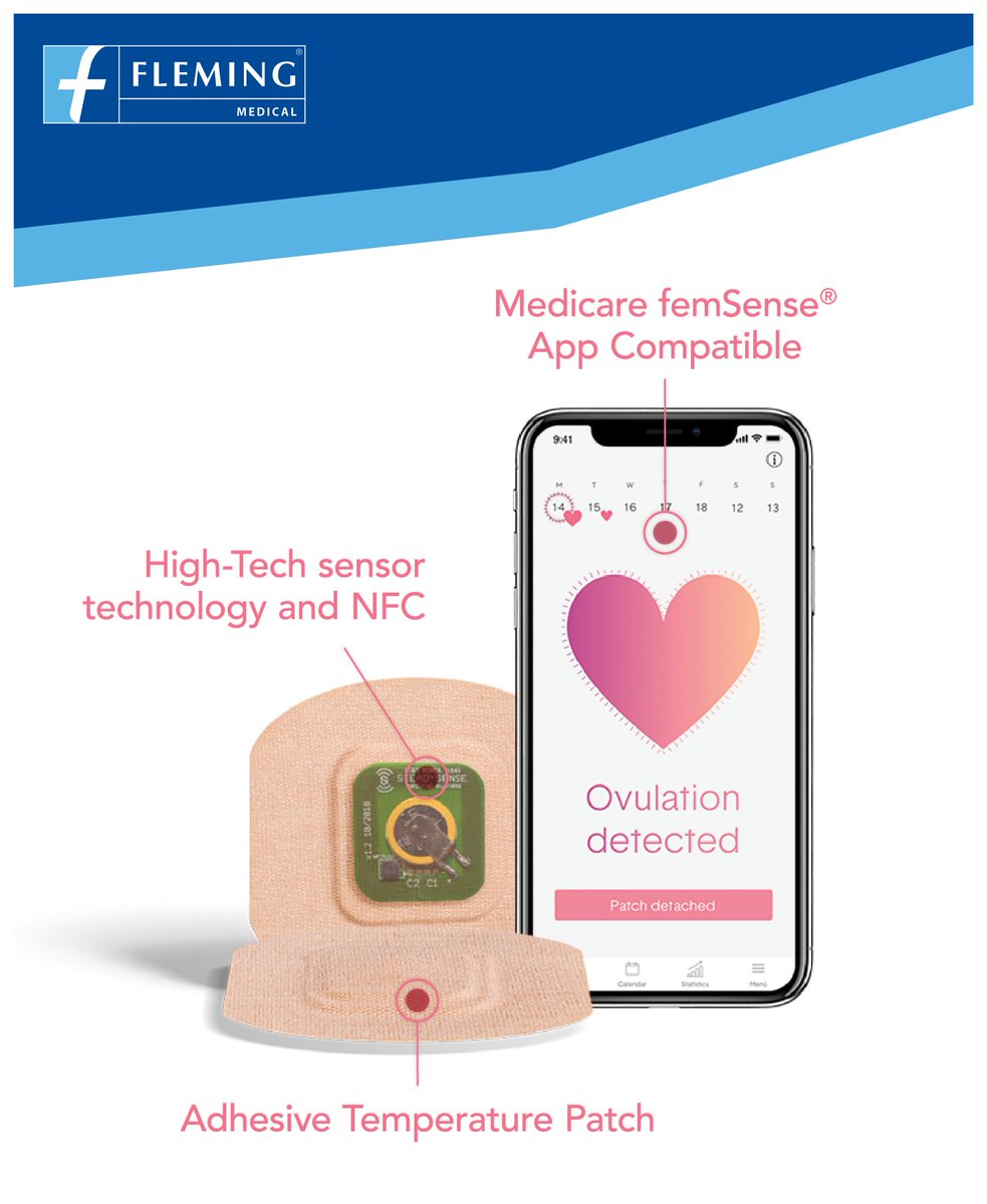 FlemingMedical's tweet image. We&apos;re delighted to announce our latest innovation in the medical devices space, our Medicare femSense® Ovulation Tracker, developed in partnership with @SteadySenseGmbH

Read more: 
flemingmedical.ie/news/new-produ…
#fertilitytech #connectedhealth #fertilitycare #medtech
