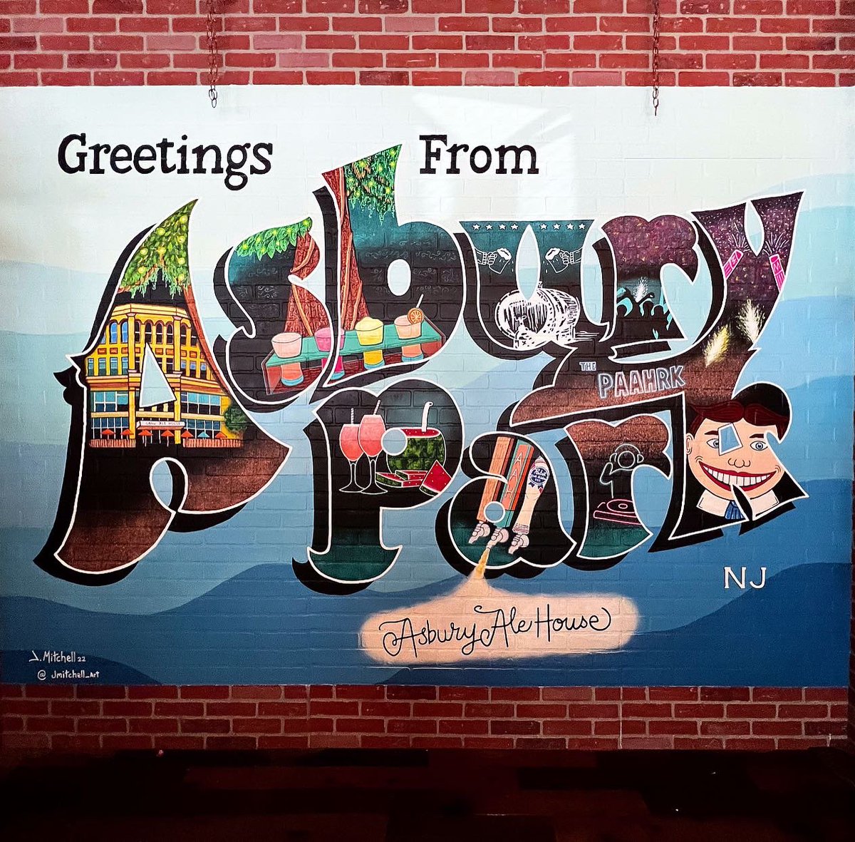 JMitchell_Art's tweet photo. 11ft Mural is Complete. 1st of many between #jmitchell x #asburyalehouse 

#artist #murals #bar #asburypark https://t.co/skNFfSGf9h