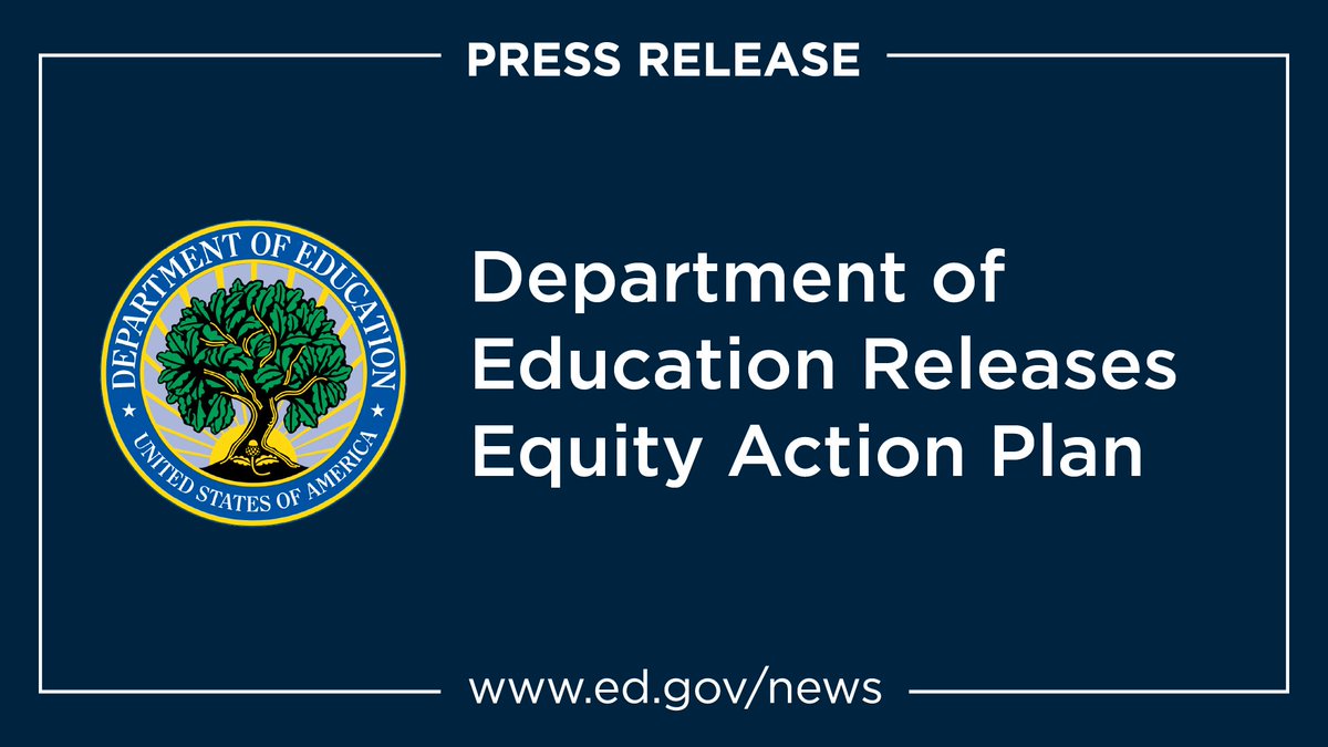 News: ED has released its inaugural equity action plan, aligning with <a href="/POTUS/">President Donald J. Trump</a>’s executive order to advance racial equity &amp; support underserved communities through the federal government. ed.gov/news/press-rel… [🧵 1/4]