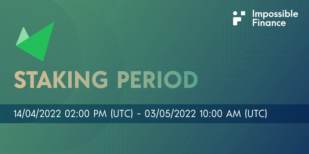 Impossible Finance Announcements (@impossiblefiann) on Twitter photo ๐ฅ<a href="/aurigami_PLY/">Aurigami</a> staking is now LIVE! ๐ฅ
Start staking IDIA for PLY allocation! ๐
โณ Staking Period: 14/4/2022 2PM - 03/5/2022 10AM (UTC).
๐ Userโs allocation is calculated based on the amount and time staked relative to all participating users.
medium.com/impossiblefinaโฆ ๐ฅ<a href="/aurigami_PLY/">Aurigami</a> staking is now LIVE! ๐ฅ
Start staking IDIA for PLY allocation! ๐
โณ Staking Period: 14/4/2022 2PM - 03/5/2022 10AM (UTC).
๐ Userโs allocation is calculated based on the amount and time staked relative to all participating users.
medium.com/impossiblefinaโฆ