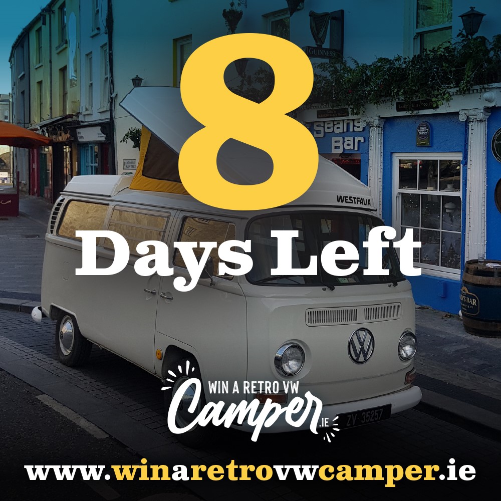 winavwcamper's tweet photo. There are only 𝟴 days left to enter our @ClannGAA #WinARetroVWCamper fundraiser! 🚐

For your chance to win a vintage 1960's VW Westfalia camper on 25th April, buy a ticket here 👉🏻 https://t.co/IAaRVwuknV

You're also supporting our charity partners @LauraLynnHouse &amp; @IMNDA ❤️ https://t.co/qmBSONI8DD