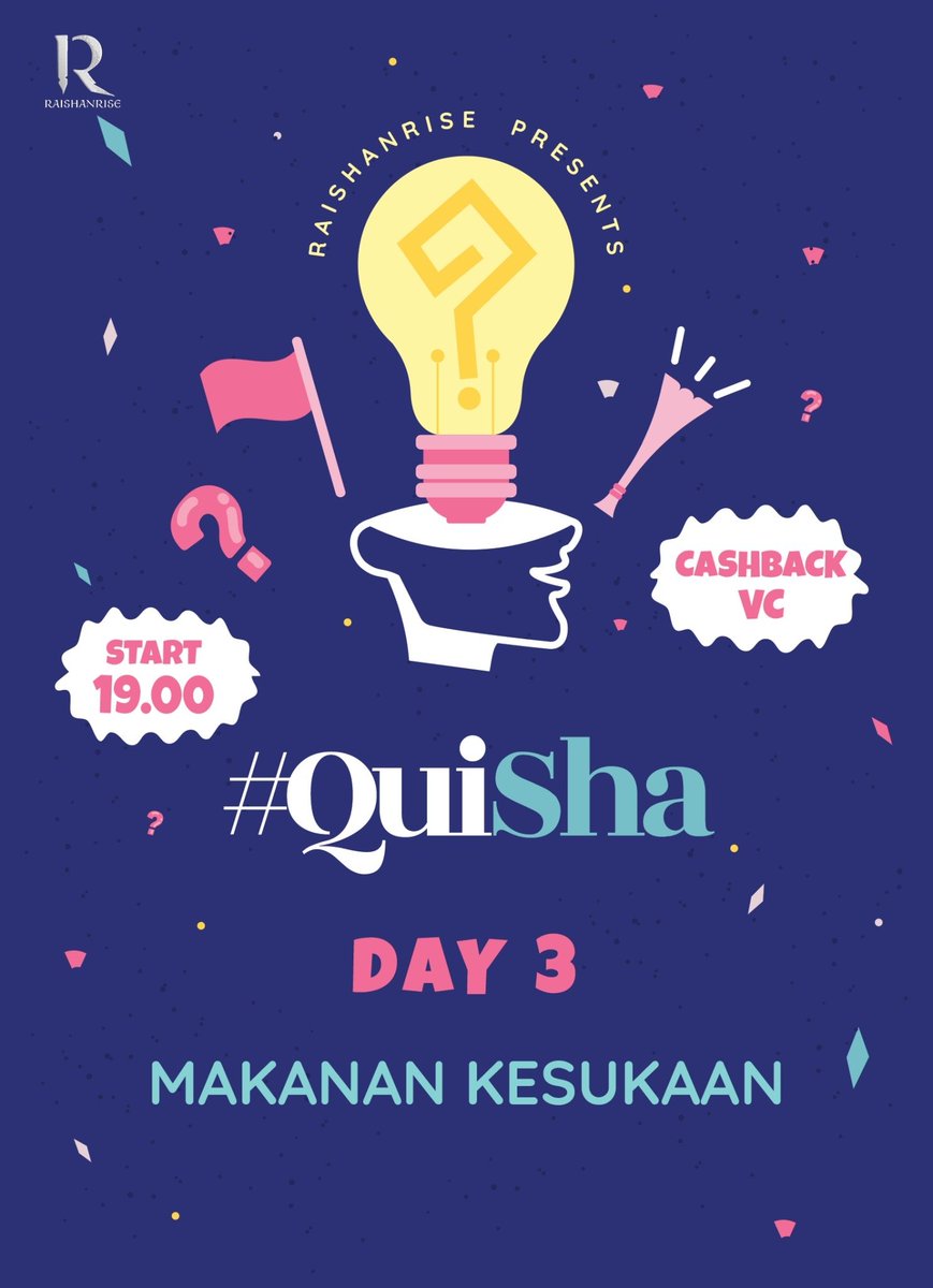 Raishanrise's tweet photo. #QuiSha day 3!!! Kali ini agak telat bcs Mimin teateran. Lgsg sj apa makanan fav @SW_RaishaJKT48 ?!!!

Cara menjawabnya Masi sama, klean ckup pake hashtag+tag raisha(janlup follow akun ini+raisha)

Hadiahnya cashback vc sama raisha jeketi sebesar 50k!!!! https://t.co/PNGJoS3Ag1