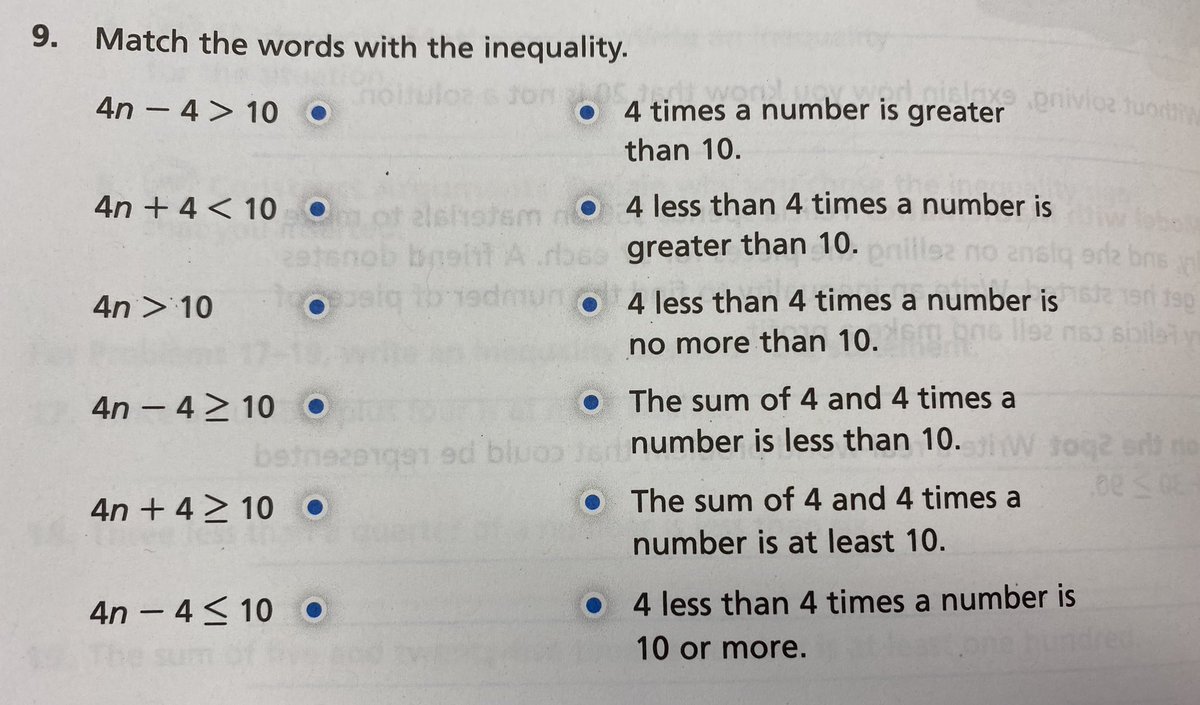 JuliePetersen34's tweet photo. How do you create an environment for math students to talk? Make a basic matching question interactive. Copy, cut, distribute. The math conversations are valuable! #7thgrade #inequalities #mathchat #FHS210 @FairburyJeffs #IntoMath https://t.co/KUDphYlGGK