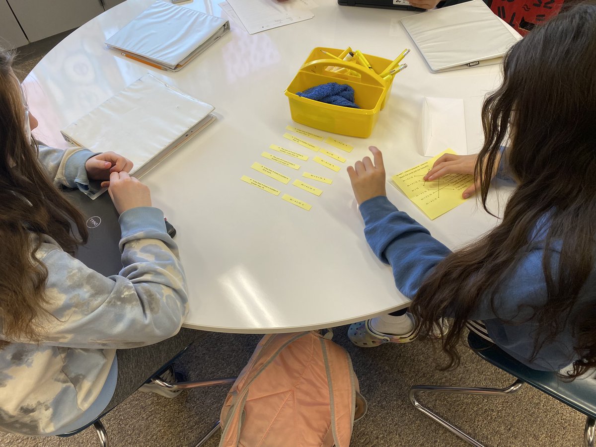 JuliePetersen34's tweet photo. How do you create an environment for math students to talk? Make a basic matching question interactive. Copy, cut, distribute. The math conversations are valuable! #7thgrade #inequalities #mathchat #FHS210 @FairburyJeffs #IntoMath https://t.co/KUDphYlGGK