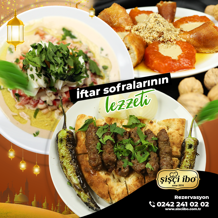 İftar vakti, lezzet vakti!
370 kisilik kapasitemizle her gün; aynı itinayla, aynı aşkla, profesyonel bir şekilde hizmet veriyoruz. 

#sisciibo #şişçiibo #antalya #konyaaltı #korkuteli #neredeyemekyenir #konyaaltırestoranları #şişköfte #piyaz #kabaktatlısı #hoşgeldinramazan