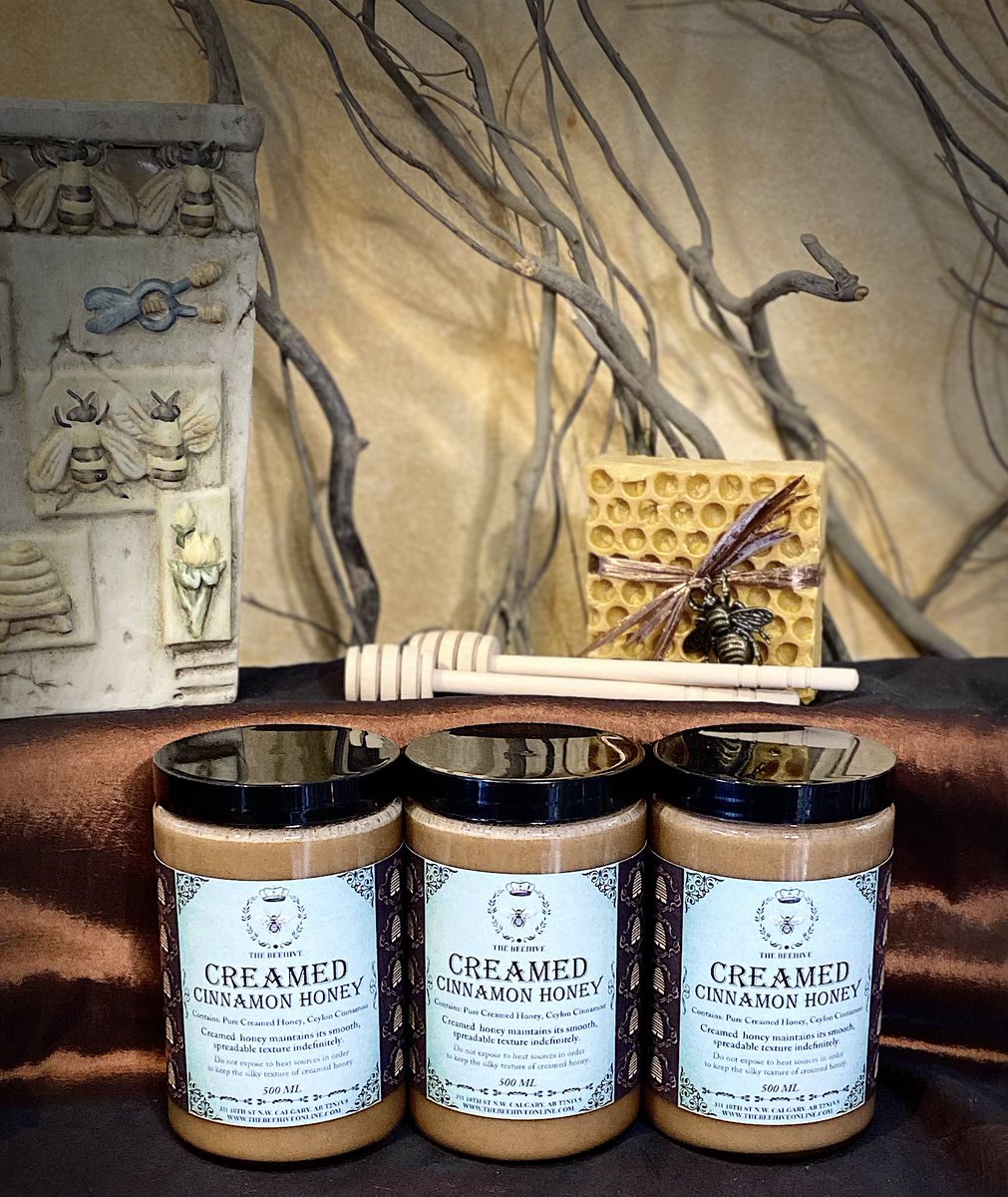 It’s the latest buzz! Meet the newest member of our honey family, lusciously creamy and smooth Cinnamon Creamed Honey!