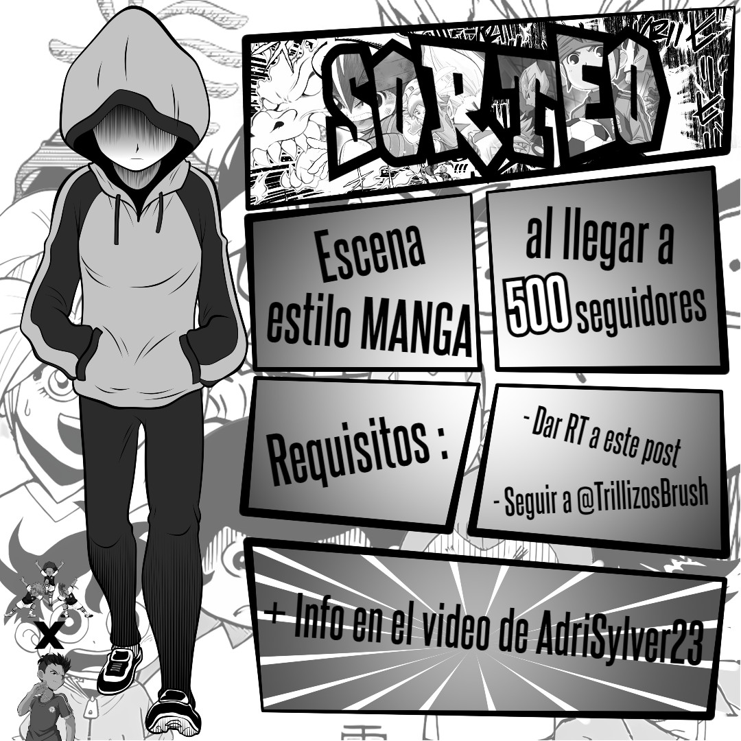 Os traemos un nuevo sorteo de la mano de <a href="/adrisylver23/">AdriSylver</a>.
Sorteamos una escena con el estilo del manga al llegar a 500 seguidores. Los requisitos los tenéis en esta imagen y obviamente miraros el video de adri que hay cositas bien cabronas👹👹⬇️⬇️
youtu.be/-o8VHhw7Ji4