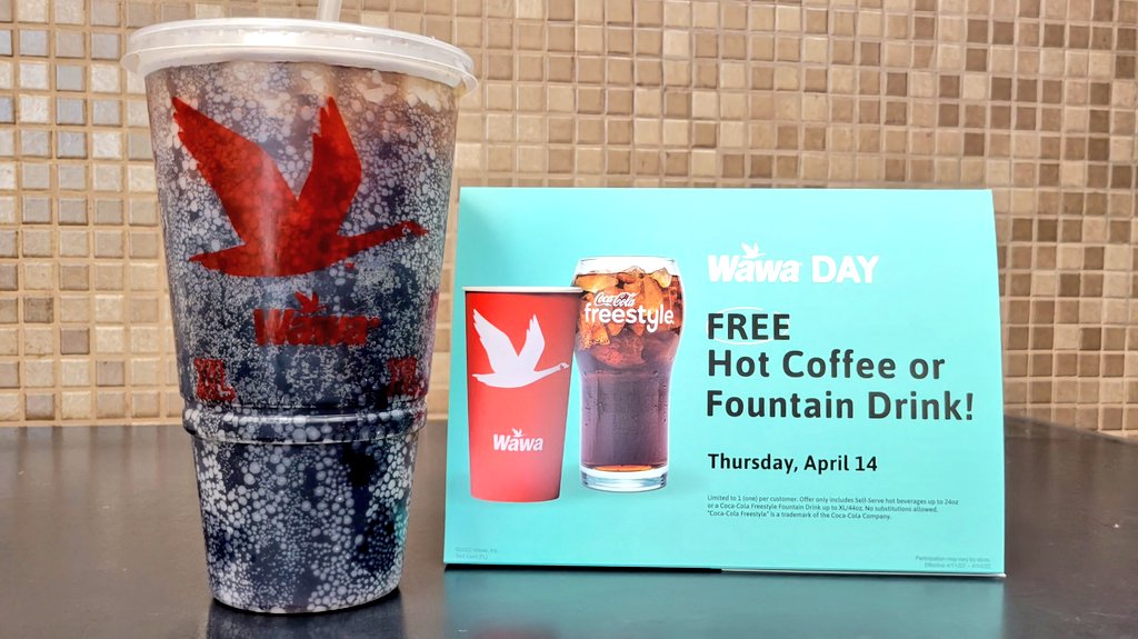 mattr69and's tweet photo. It seems like every day is #WawaDay, but this one's extra special. Thanks for the free @DietCoke, @Wawa, and happy 58th! https://t.co/TJ711q1qUH