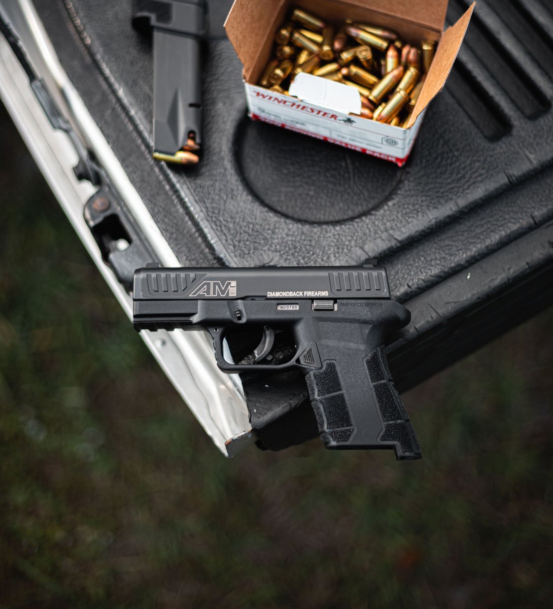 DBFirearms's tweet photo. The AM2 comes with both a 12-round and 17-round magazine and fits comfortably in any concealed carry position. https://t.co/XVXf7pcj6y #DiamondbackFirearms #DBAM2 https://t.co/JmtKur3Pjs