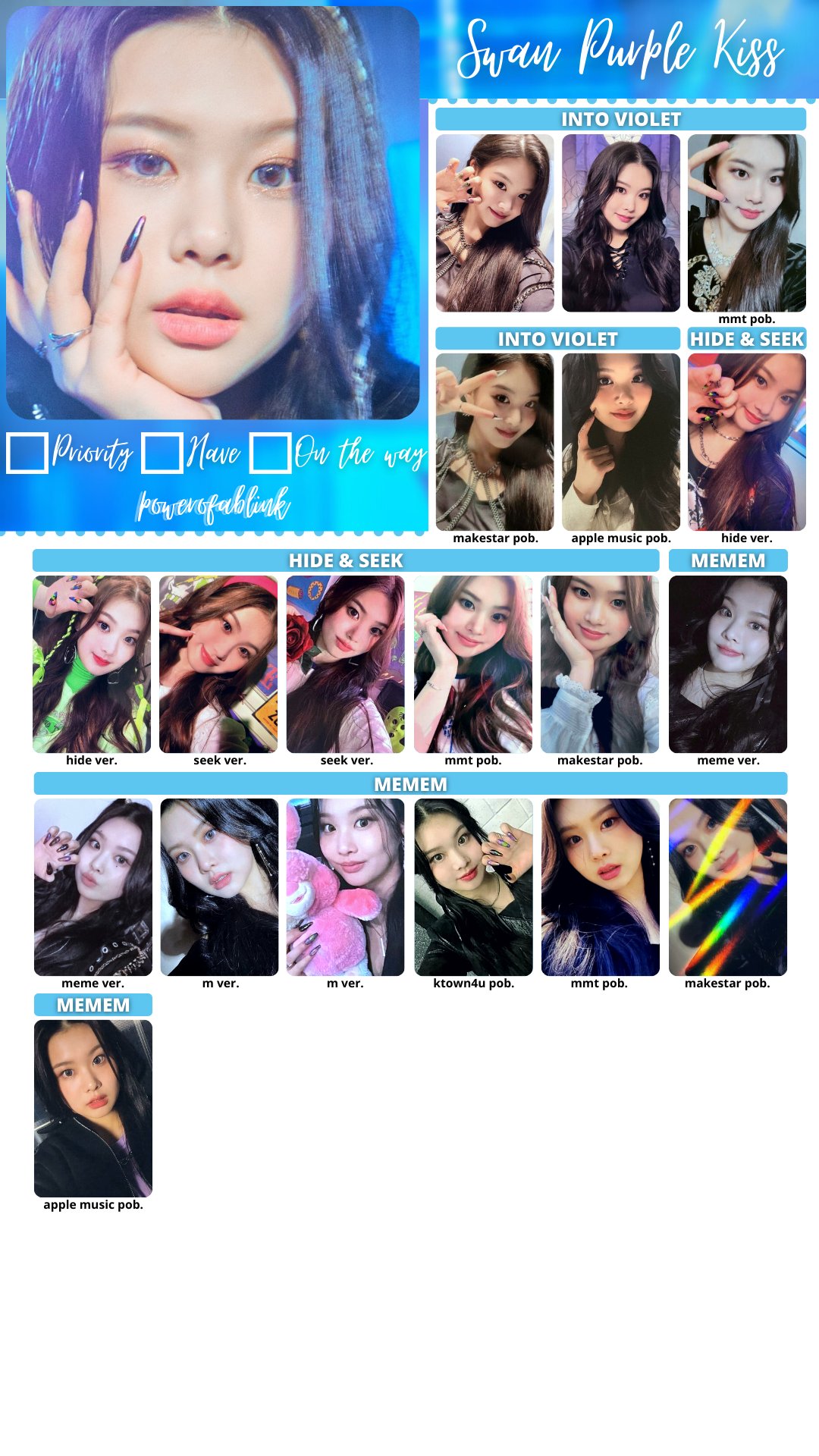 Purplekiss ユキ　ポラロイド PURPLE KISS memeM ユキ②