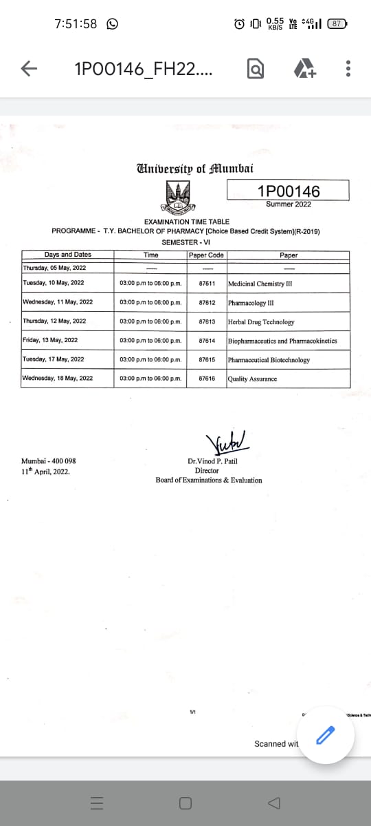 SajidChaudhari's tweet photo. Offline Semester after two years and this is the Timetable for a professional course.. We request @Uni_Mumbai to please give us atleast one or two day's gap between exams

#mu_reschedule_pharmacy_exams

@Uni_Mumbai @samant_uday @Au_Thackeray @CMOMaharashtra https://t.co/QbI771XAa6