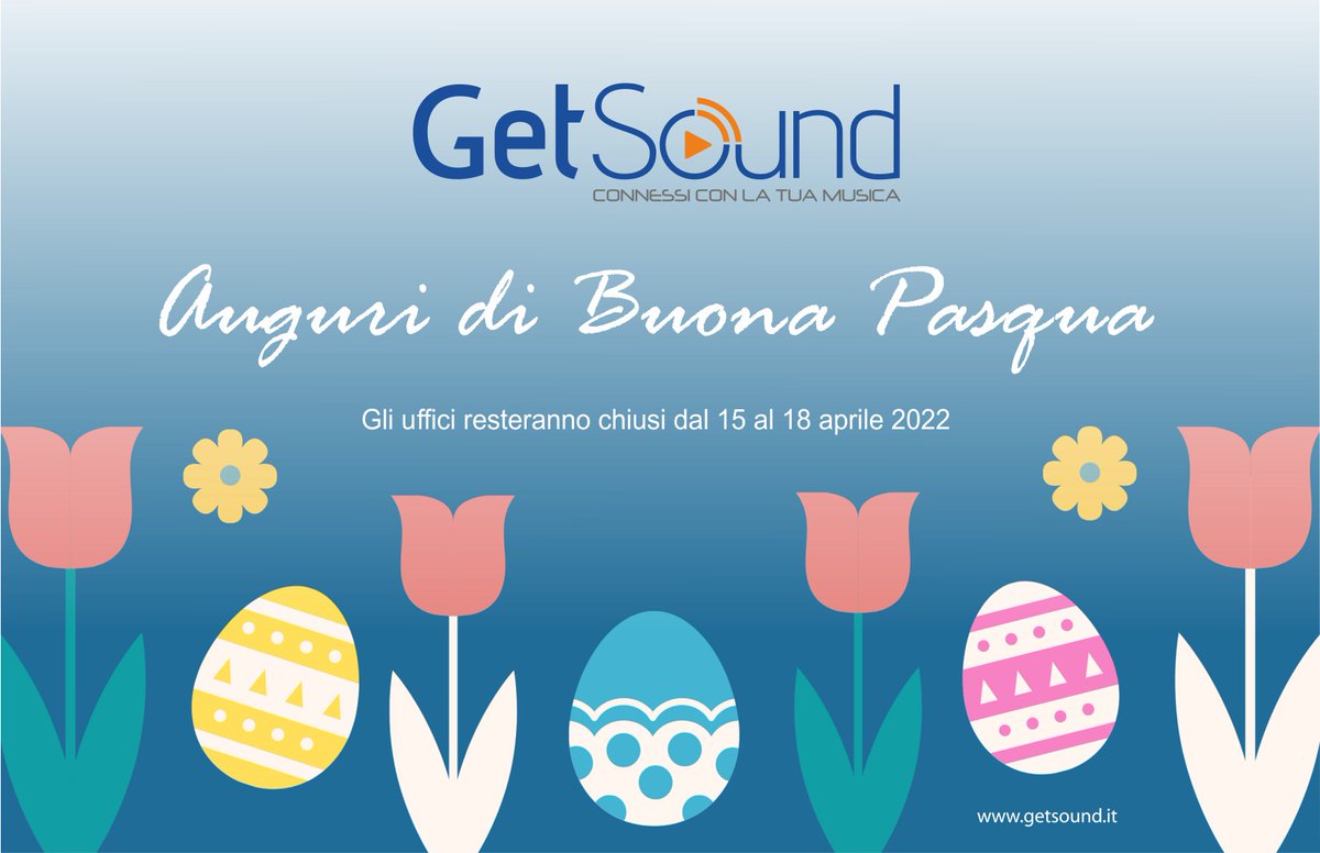 Auguriamo a tutti i nostri amici di trascorrere delle serene festività Pasquali informando che i nostri uffici saranno chiusi dal 15 al 18 aprile.