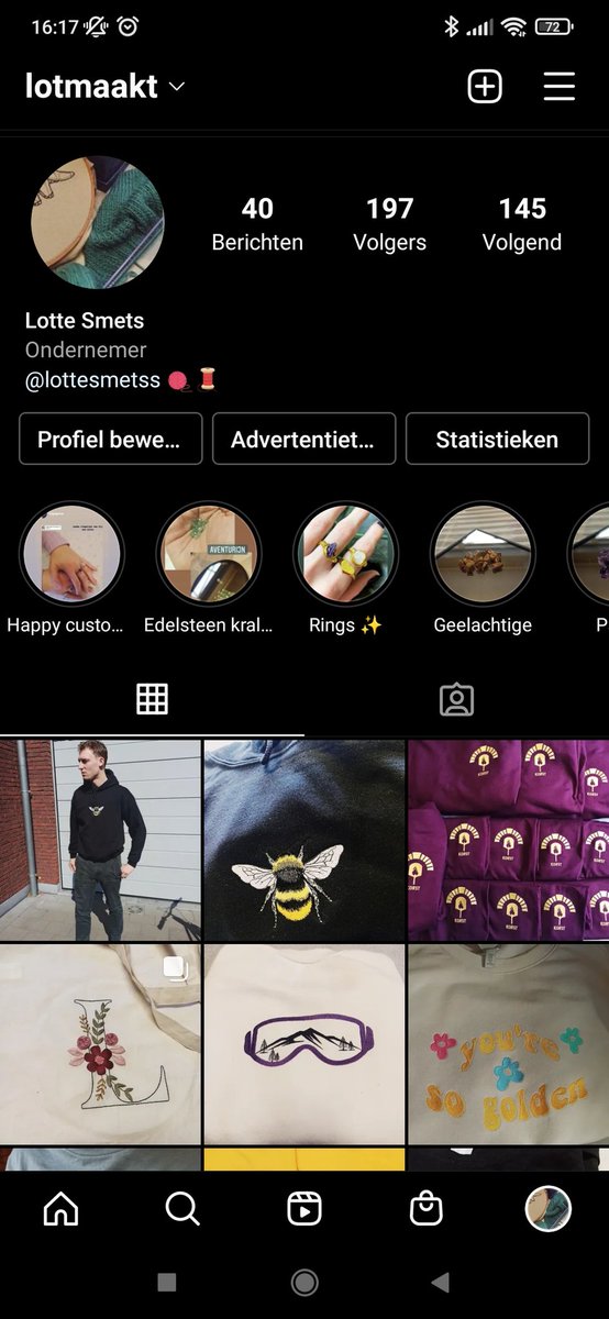 LotteSmets's tweet photo. Hey twitter! Ik ga schaamteloos hier reclame maken voor mijn klein bedrijfje! Geborduurde truien en shirtjes, handgemaakte sieraden en tote bags handmatig geborduurd! Neem zeker eens een kijkje op @lotmaakt ! https://t.co/oMgQgygWZ3