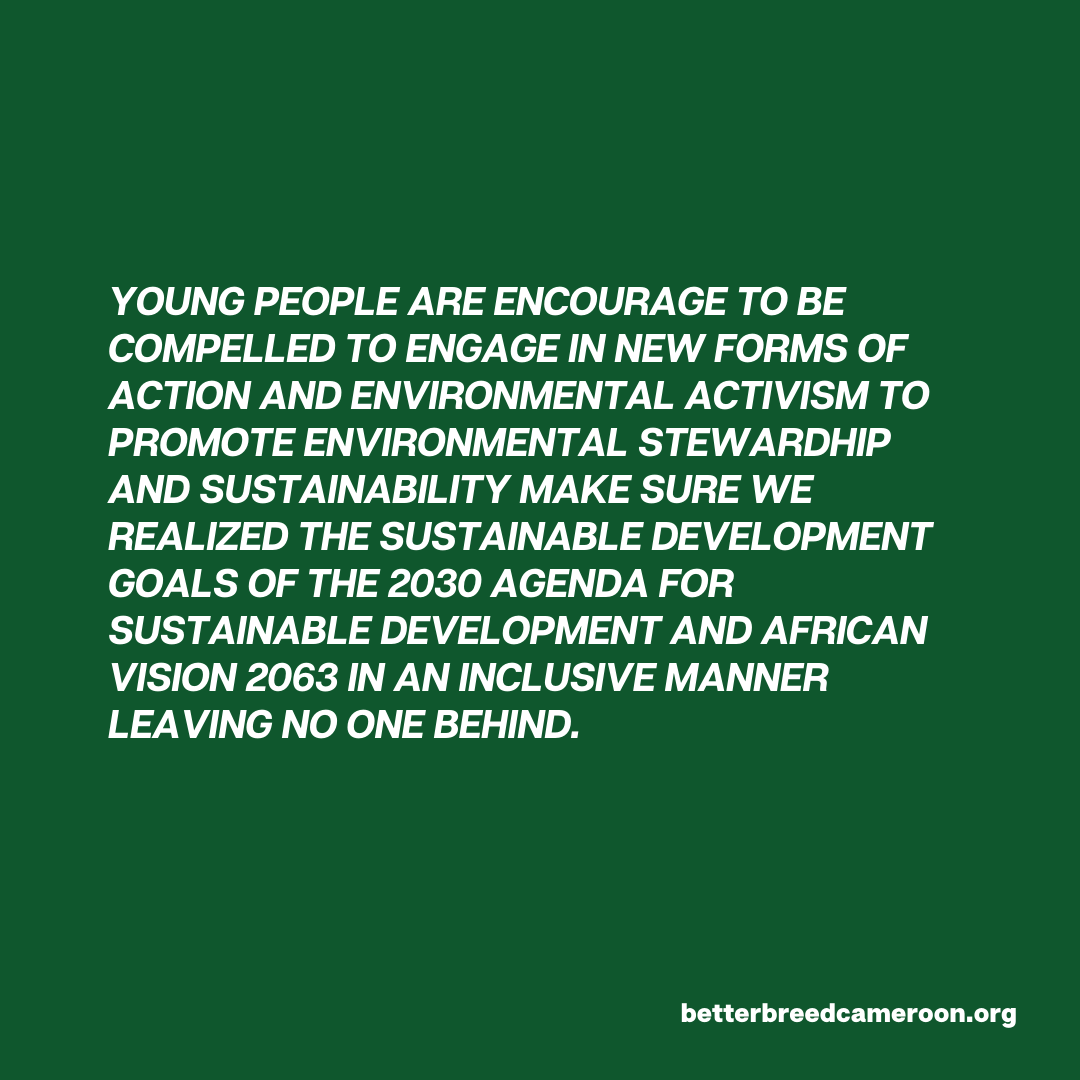 BetterBreedCMR's tweet photo. This month on Thematic Thursdays, we will be looking at youths and the environment.
Today's content is brought to you by ICENEDEV, a resource - based organization that works with consultants and volunteers to address key environmental issues.
#betterbreedcameroon #icenecdev https://t.co/0ztPpSZX6B