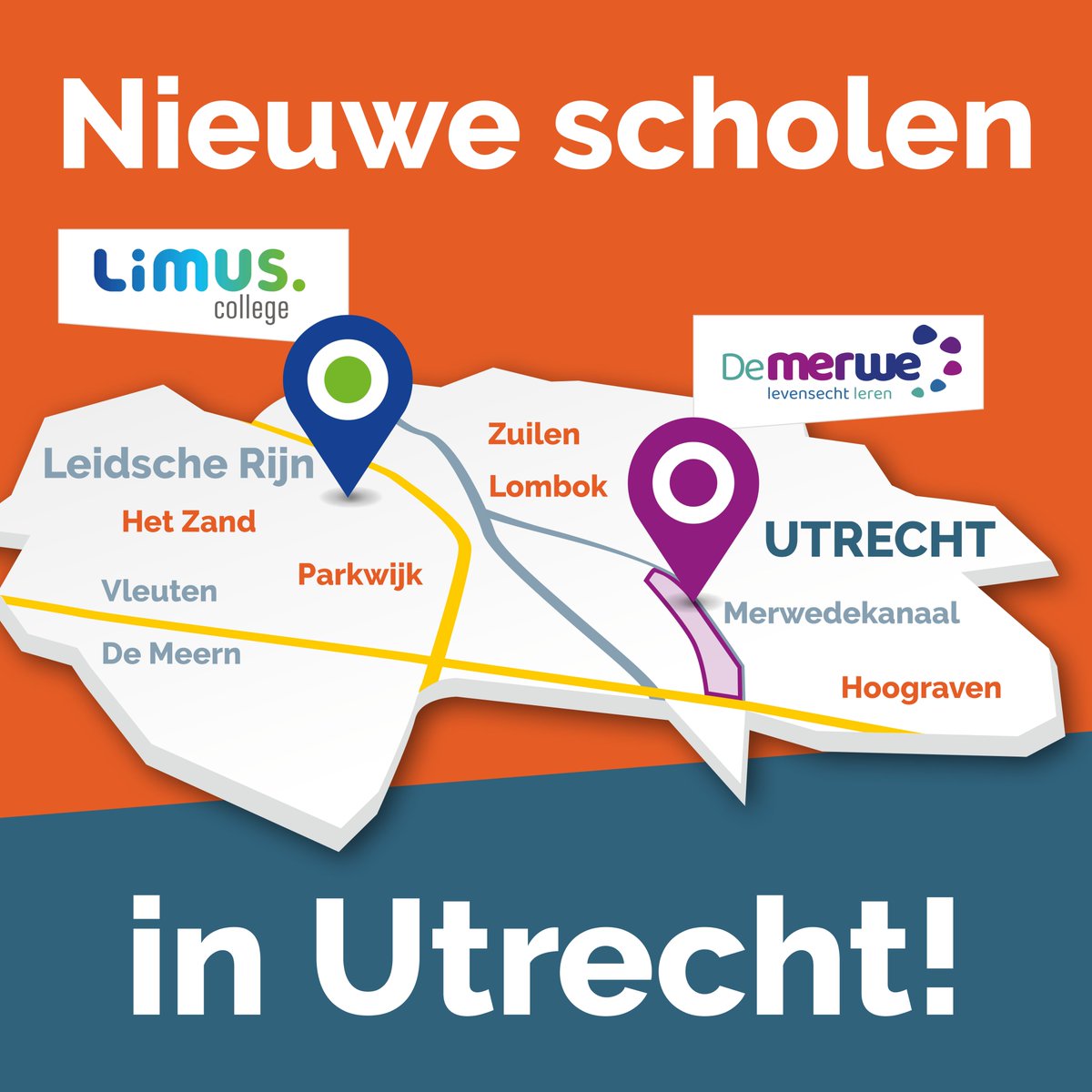 Nieuwe #scholen in #Utrecht:#Limus College in Vleuten-De Meern &amp; basisschool De #Merwe in #Merwedekanaalzone! De Merwe wordt integraal kindcentrum, Het Limus een Nederlandse middelbare school met internationaal karakter: lnkd.in/enB2vVpX