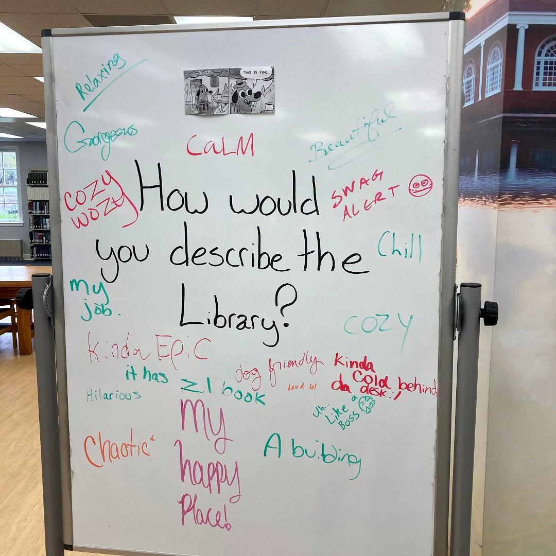EHCLibraries's tweet image. Calm. Kinda Epic. Chaotic. My Happy Place! Chill. Cozy wozy.

There have already been a number of interesting adjectives used to describe the #KellyLibrary, what would you add to this board?