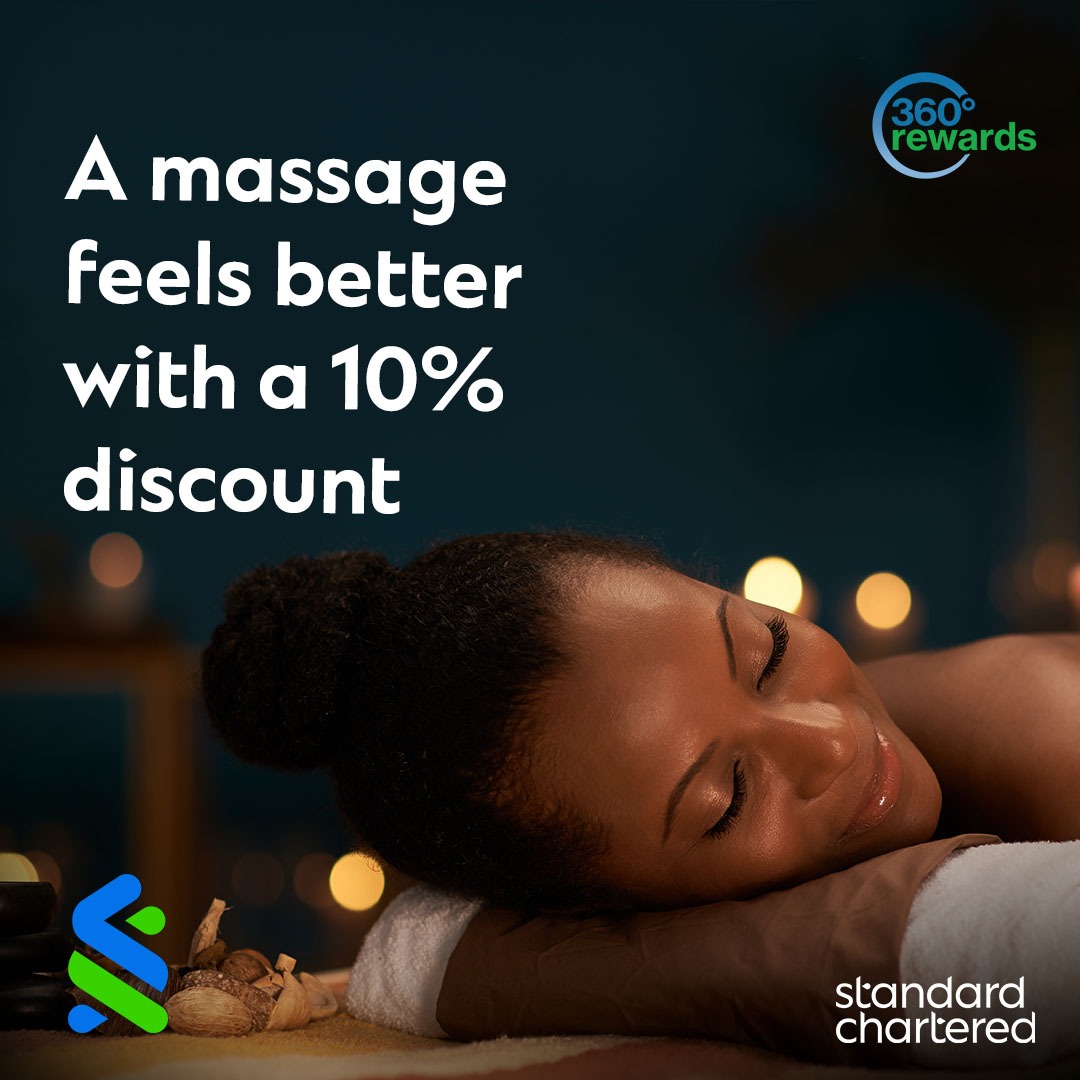 StanChartUGA's tweet photo. 1/2: Your Easter holiday just got better thanks to our alliance partners. Enjoy discounts when you pay using your Standard Chartered Visa debit card at;
• Positive Emotions Spa
• @MestilHotel
• @ninainteriors
• Kids' World
• @SpotcleanD
#SCRewards https://t.co/mfYizhJcov