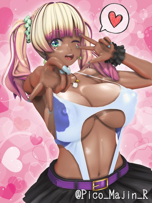 #ギャルピース なるポーズが
ナウなヤングにバカウケらしいので
佳奈ちゃんにとってもらいました
2枚目はスケベ差分なので #NSFW で( 'ω' )

#うちの子 #COM3D2 