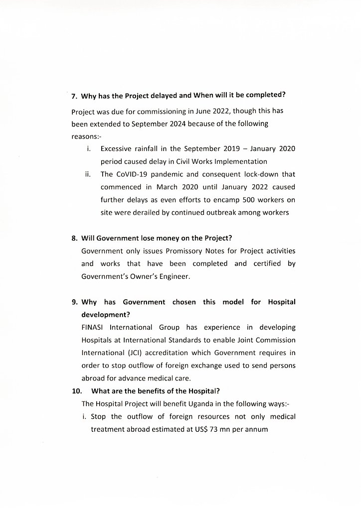 mofpedU's tweet photo. We hope this brief will guide discussions on International Specialized Hospital of Uganda project at Lubowa.
#ProjectFacts
@newvisionwire @DailyMonitor @ubctvuganda @nbstv @ntvuganda @UgandaMediaCent @GCICUganda https://t.co/QIgrlxSQq5
