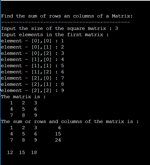 tripathi__vt's tweet photo. day"76" of #365daysofcode with 
@scaler_official

problem : "Write a program in C++ to 
Find the sum of rows an columns of a Matrix"
//Started with C++//
#scalerdiscord #scalerlearning https://t.co/87qdXTAbm5