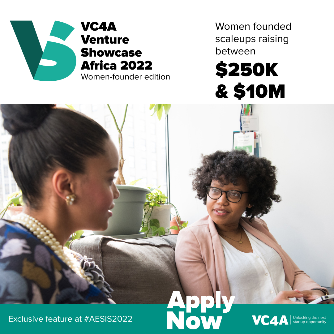 VC4A_Africa's tweet photo. 🔊We’re excited to announce the launch of the first "2022 VC4A #VentureShowcase Africa - Women founder edition" 🚀 to spotlight the best African women-led scaleups ready for Seed and Series A fundraising!📈 

Learn more &amp; apply ▶️ https://t.co/ukv78IxfSJ
#VentureShowcase4Women https://t.co/xZkiDVb6eZ